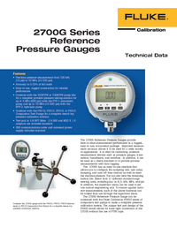 Thumbnail of document Data Sheet - 2700G Series Reference Pressure Gauges